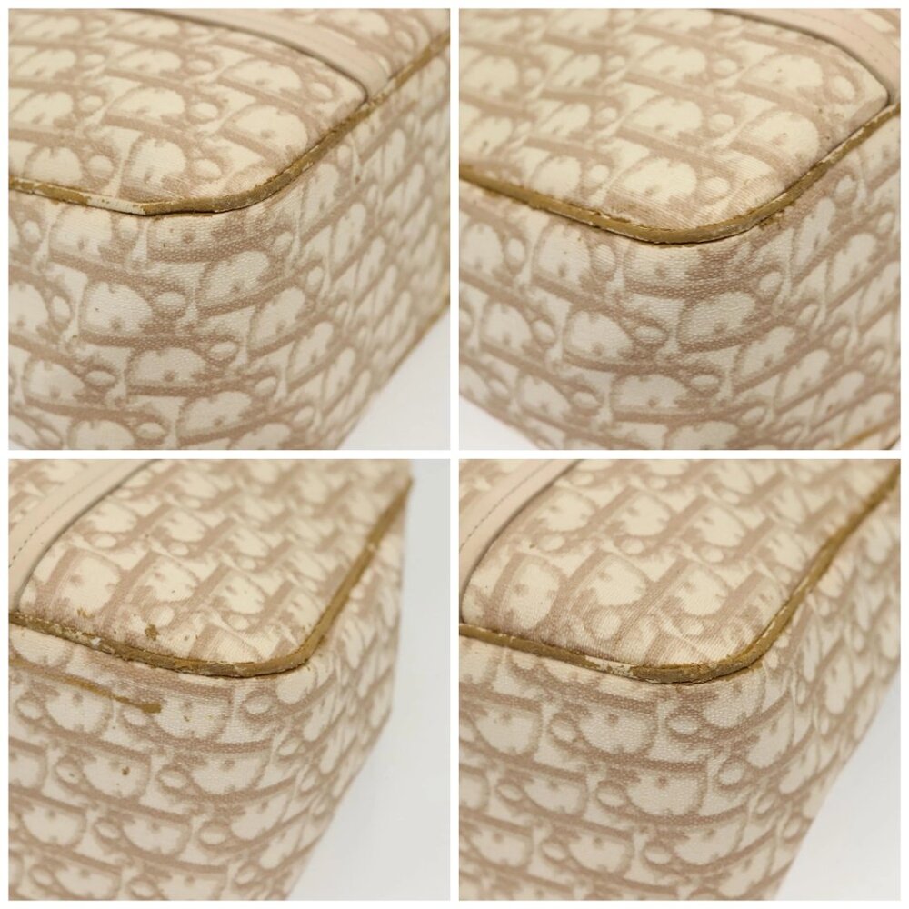 Christian Dior Trotter Canvas Romantic Chain Tote Bag PVC Beige Auth 140098 - Picture 16 of 16
